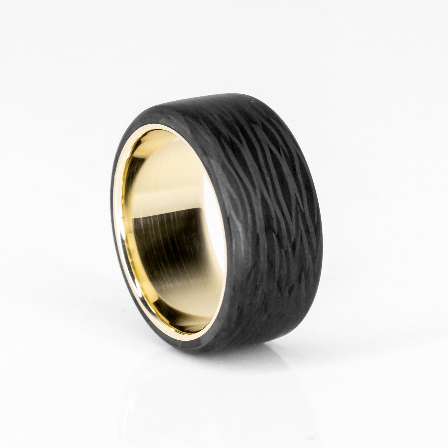 The Baller - Gold and Carbon Fiber Ring