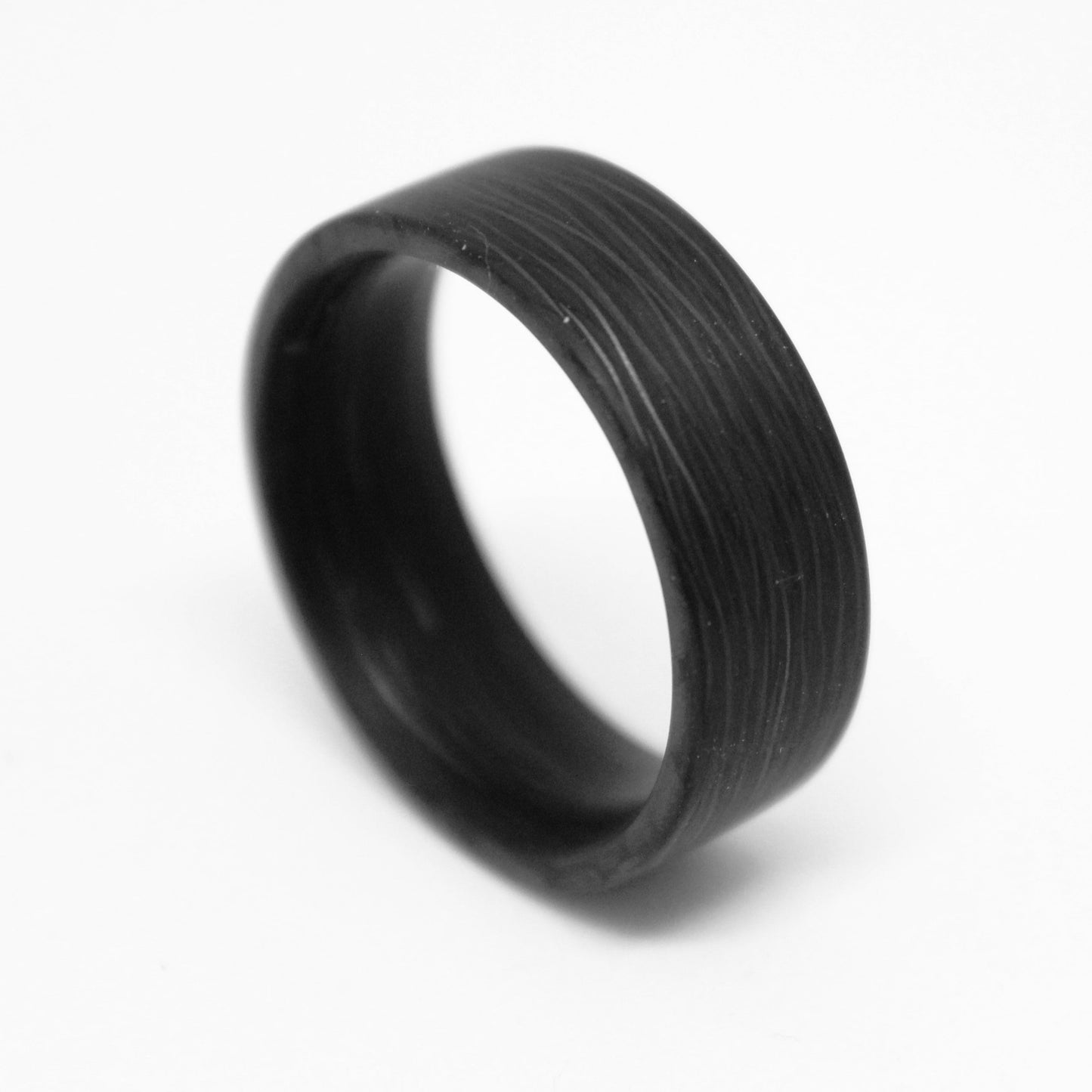 Custom Carbon Fiber Wave Ring