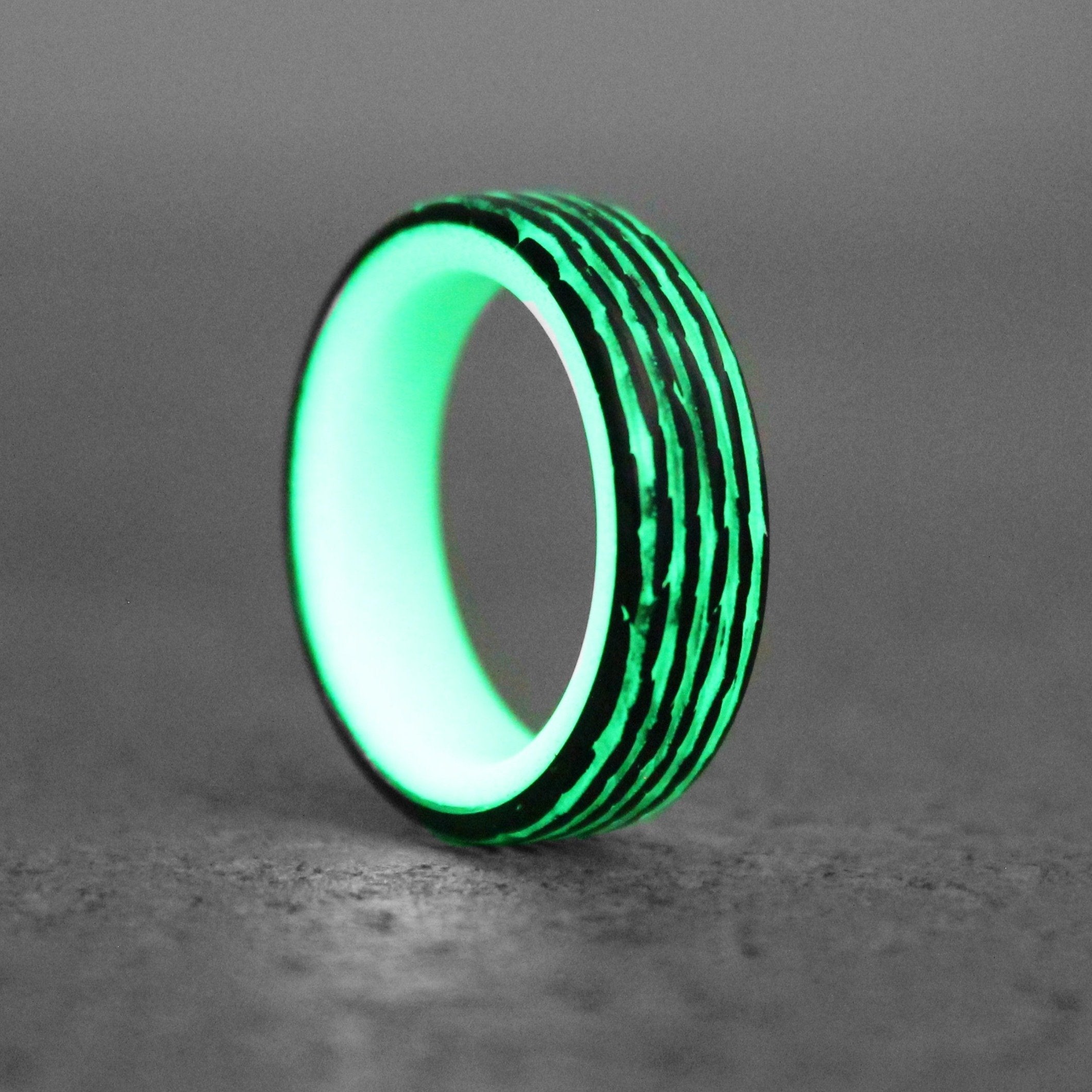 The Source Code - Carbon Fiber Ring with Lume – Apex Bands