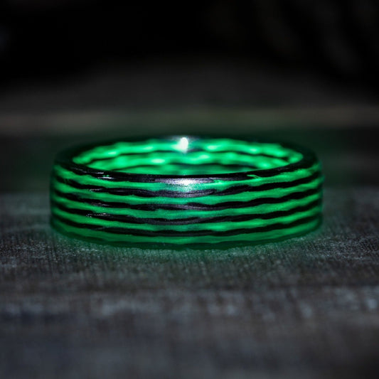 The Coder - Carbon Fiber Ring with Lume