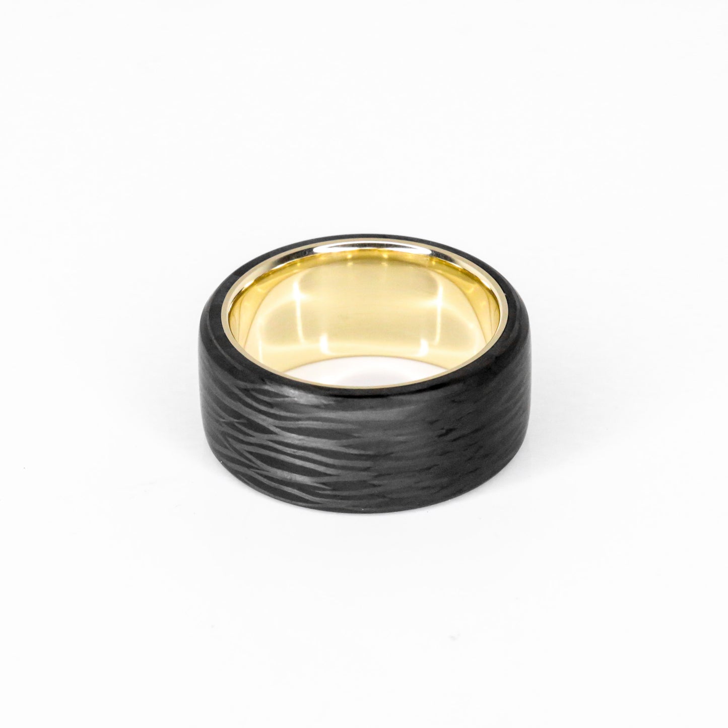 The Baller - Gold and Carbon Fiber Ring