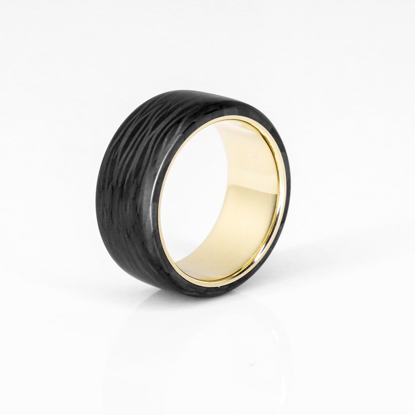 The Baller - Gold and Carbon Fiber Ring