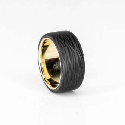 The Baller - Gold and Carbon Fiber Ring