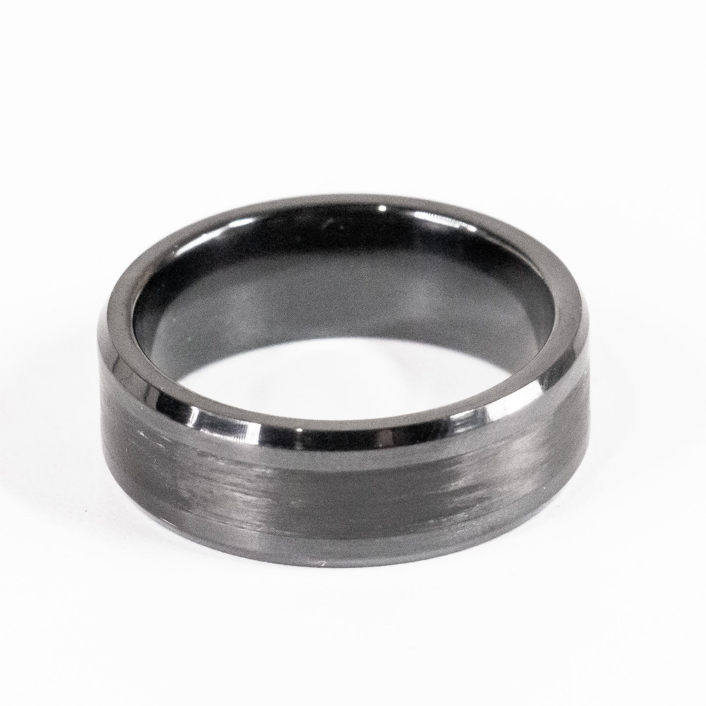 The Stealth Hand Set Carbon Fiber Ring In Black Ceramic