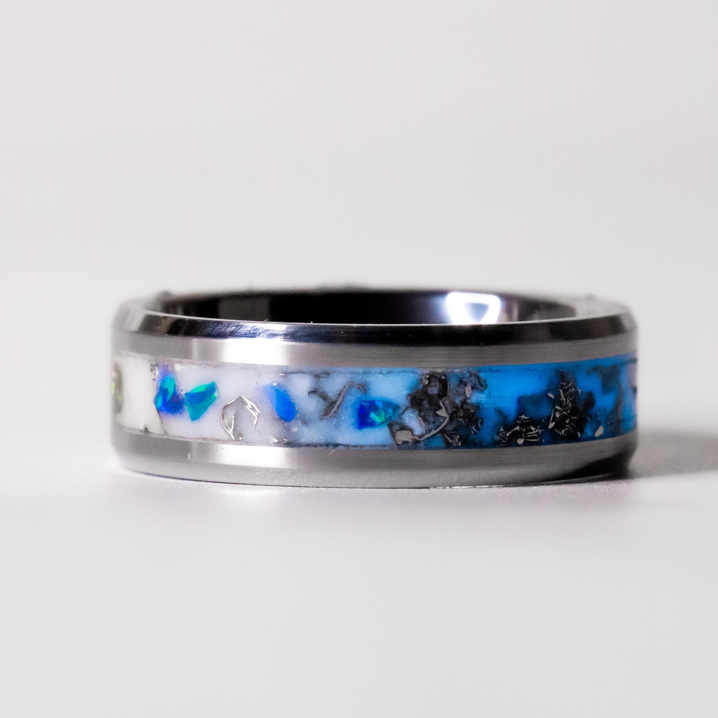 Reverie - Meteorite, Blue Opal in Tungsten