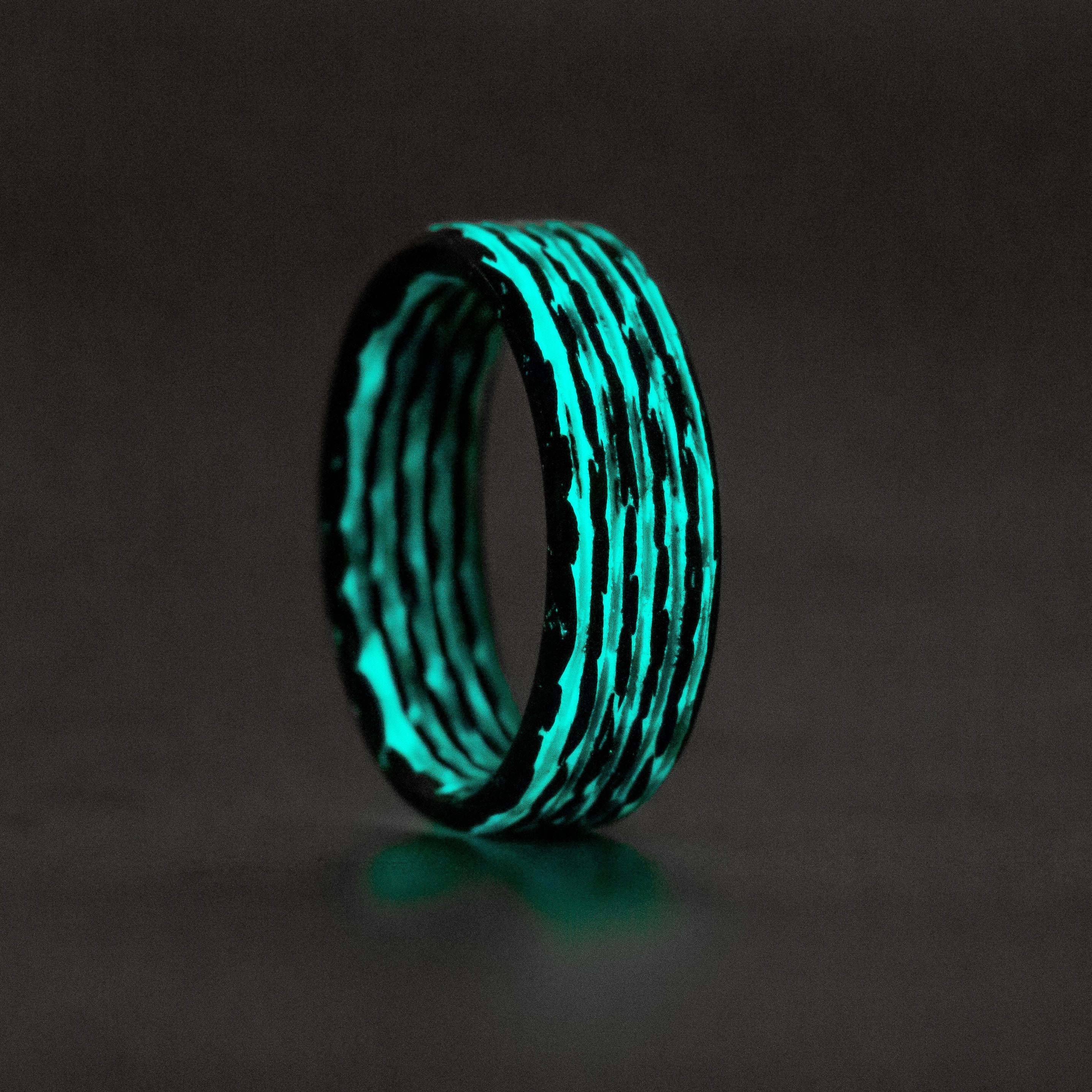 Aqua Carbon Fiber online Glow Ring