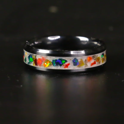 The Autumn Opal Ring - 3 different opals