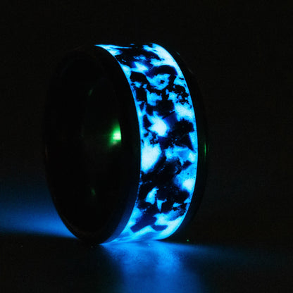 Evergreen Opal Broad Tungsten Ring