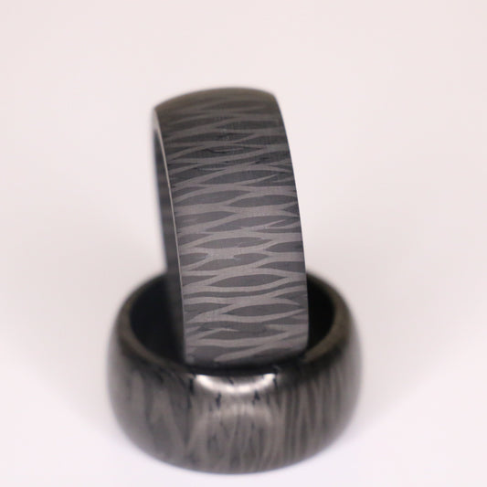 The Black Barrel - Custom Carbon Fiber Ring